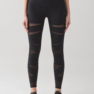 lululemon athletica Wunder Under Tech Mesh Leggings - size 6 - Good condition